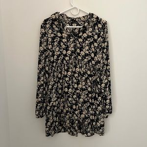 ZARA | Floral print collared mini dress, size small